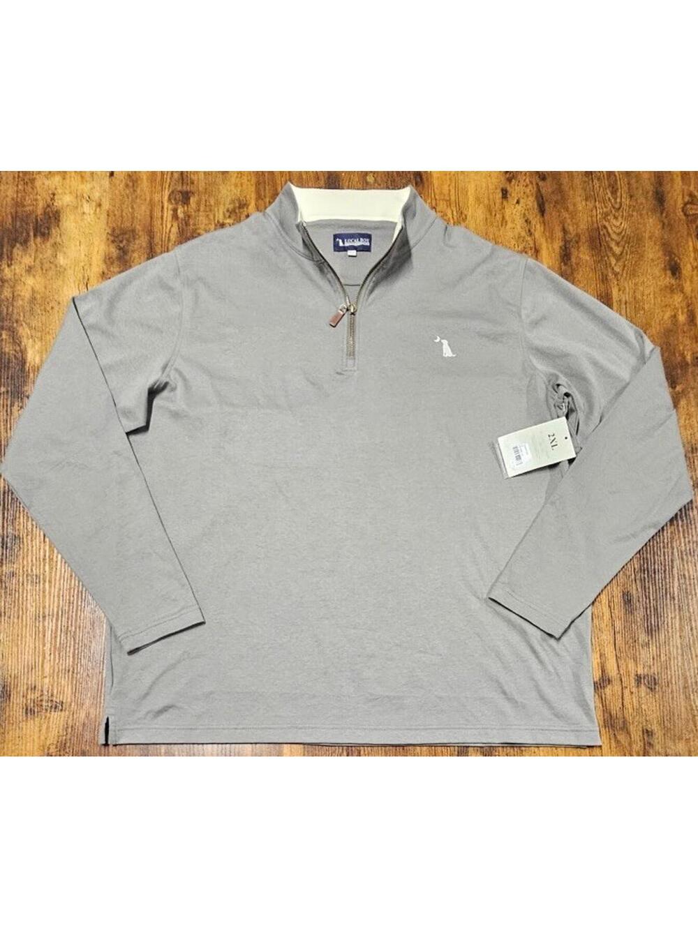 Local Boy Outfitters Gray Quarter Zip Pullover Size 2XL Dog Moon Logo NWT
